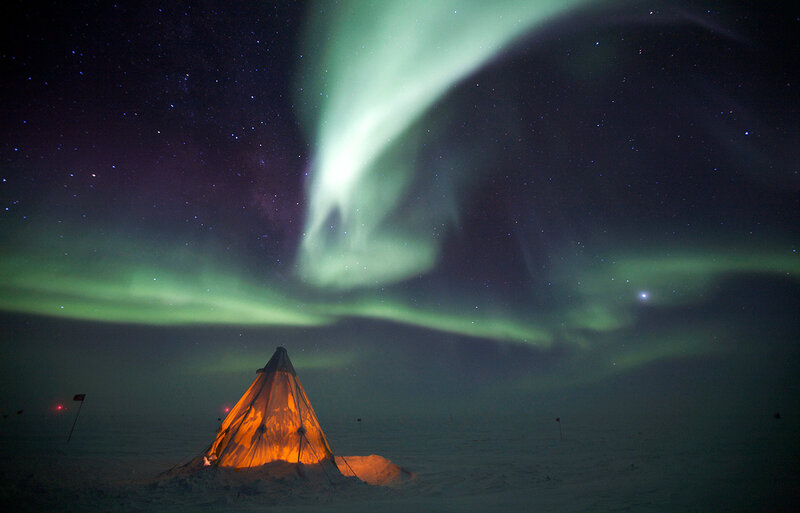 Tent under Aurora