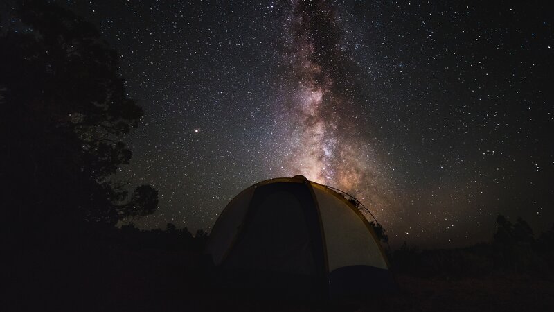 Tent under Milky Way