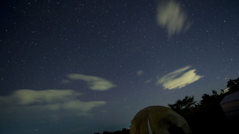 Tent under Starry Sky — Dark Blue