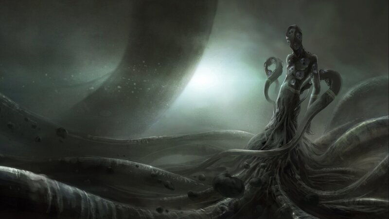 Tentacled Creature in Mist
