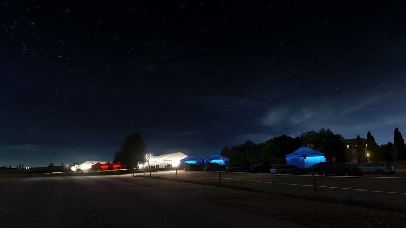 Tents at Night Event