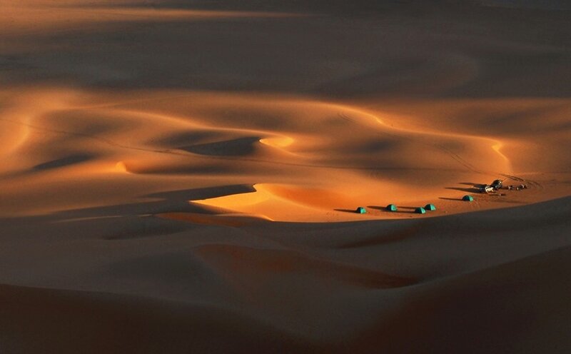 Tents in Desert Dunes