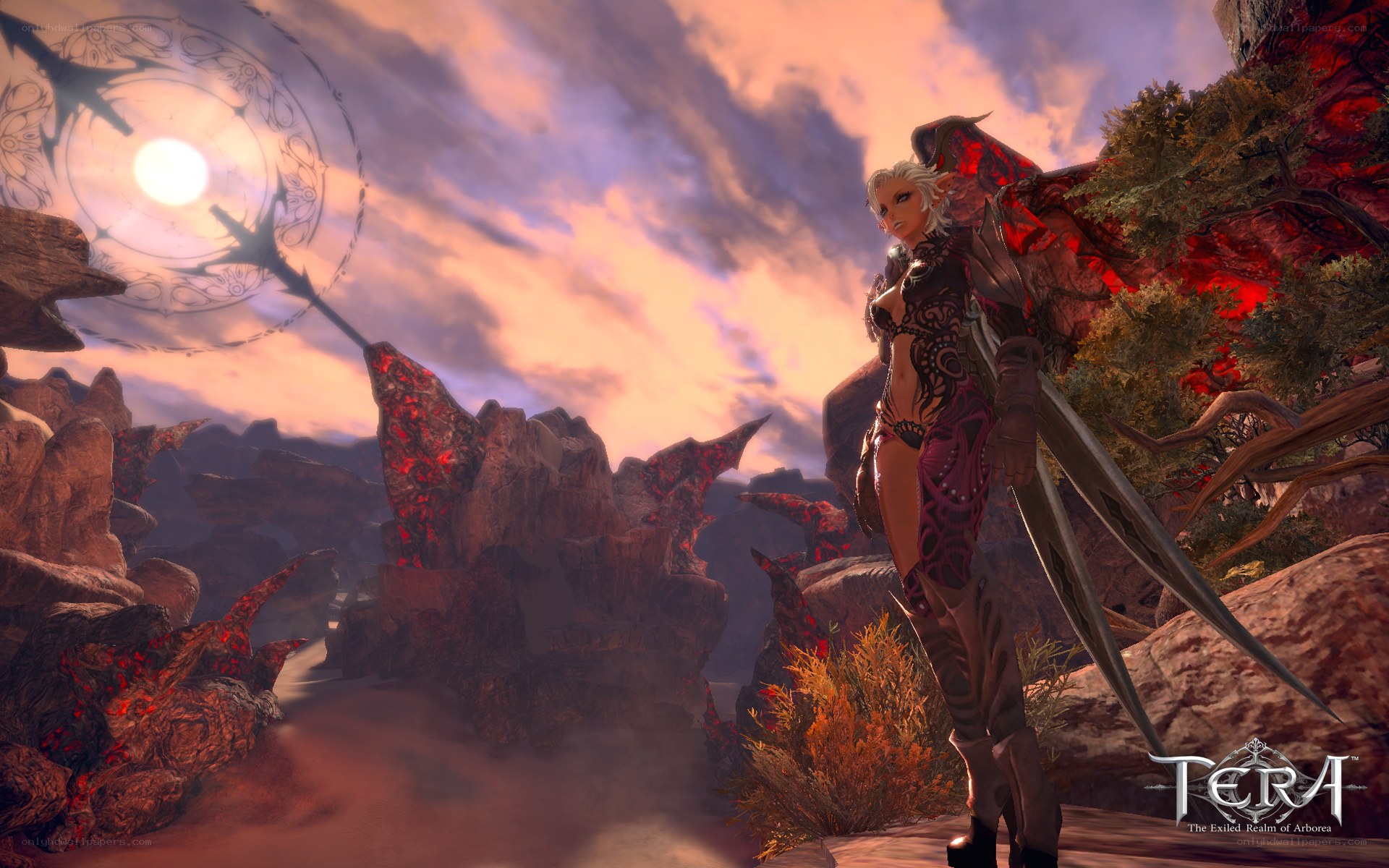 Tera character in volcanic landscape