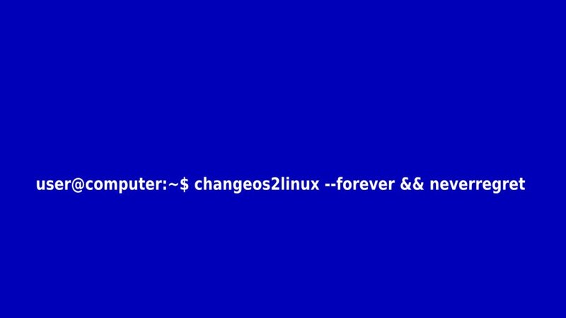 terminal command on blue screen