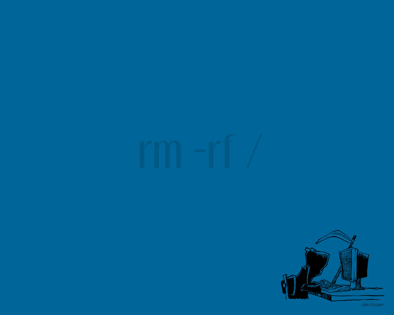 terminal command with cartoon