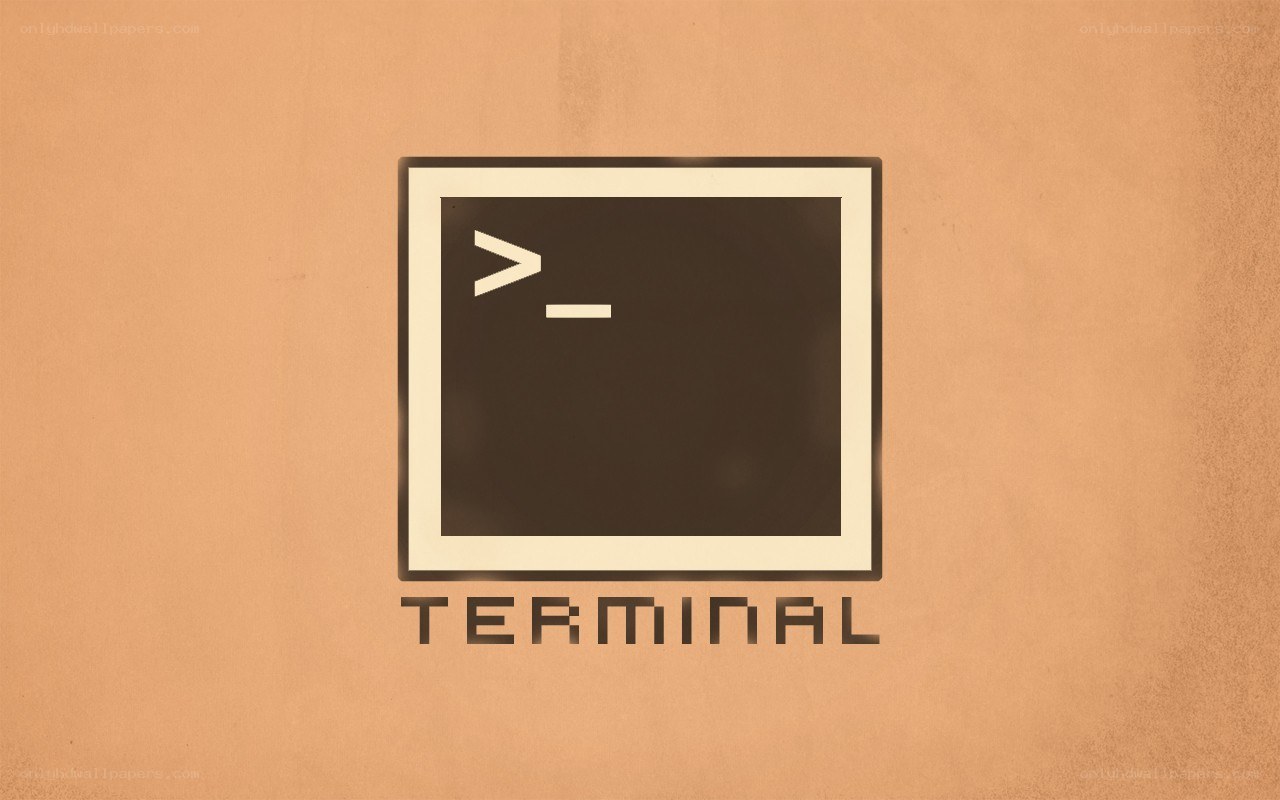 terminal icon on textured background