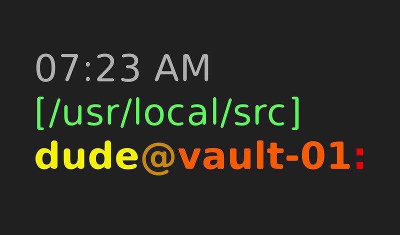 Terminal Prompt on Screen — Black