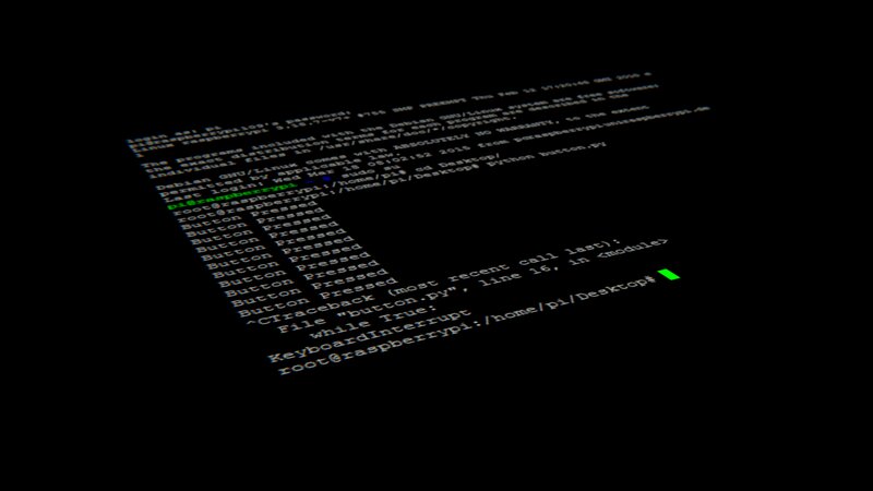 Terminal Screen with Code