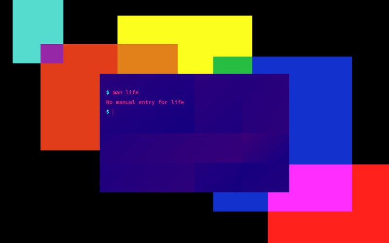 Terminal Window on Abstract Background