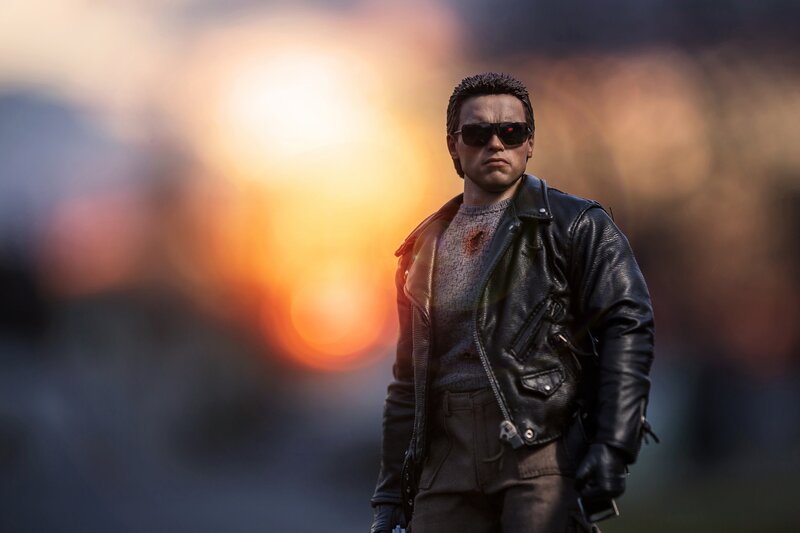 Terminator Action Figure — Black, Dramatic