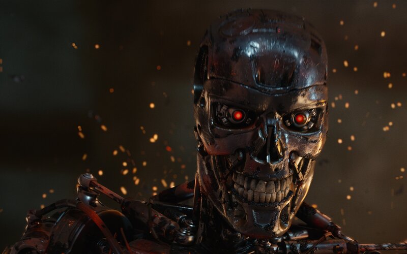 Terminator Endoskeleton — Black, Dark, Dramatic
