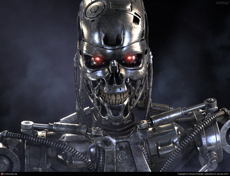 Terminator Endoskeleton — Gray, Dark, Menacing, 3d Render