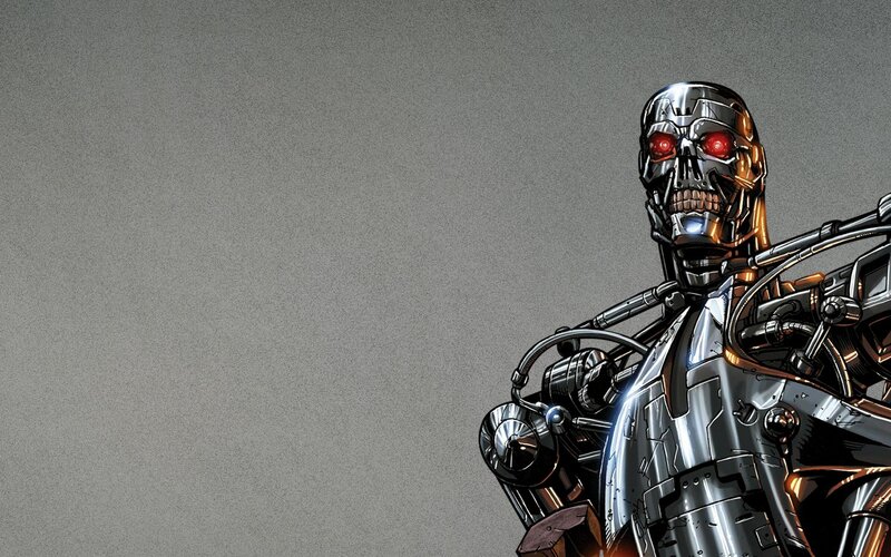 Terminator Endoskeleton — Gray, Dramatic, Comic