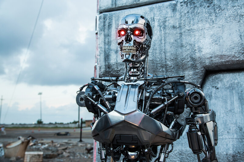 Terminator Endoskeleton — Gray, Dramatic, Photograph