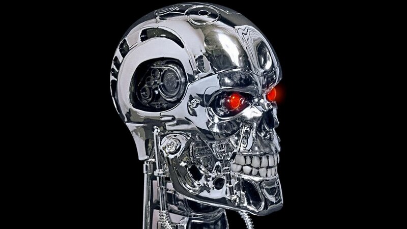 Terminator Endoskeleton Head — Silver