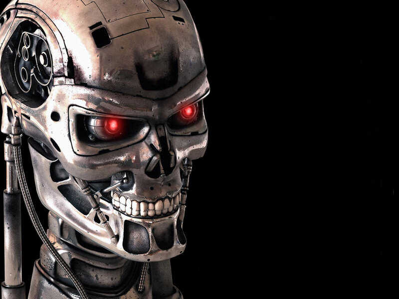 Terminator Endoskeleton — Silver, Dramatic, 3d Render, Robot