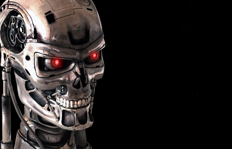 Terminator Endoskeleton — Silver, Dramatic, 3d Render