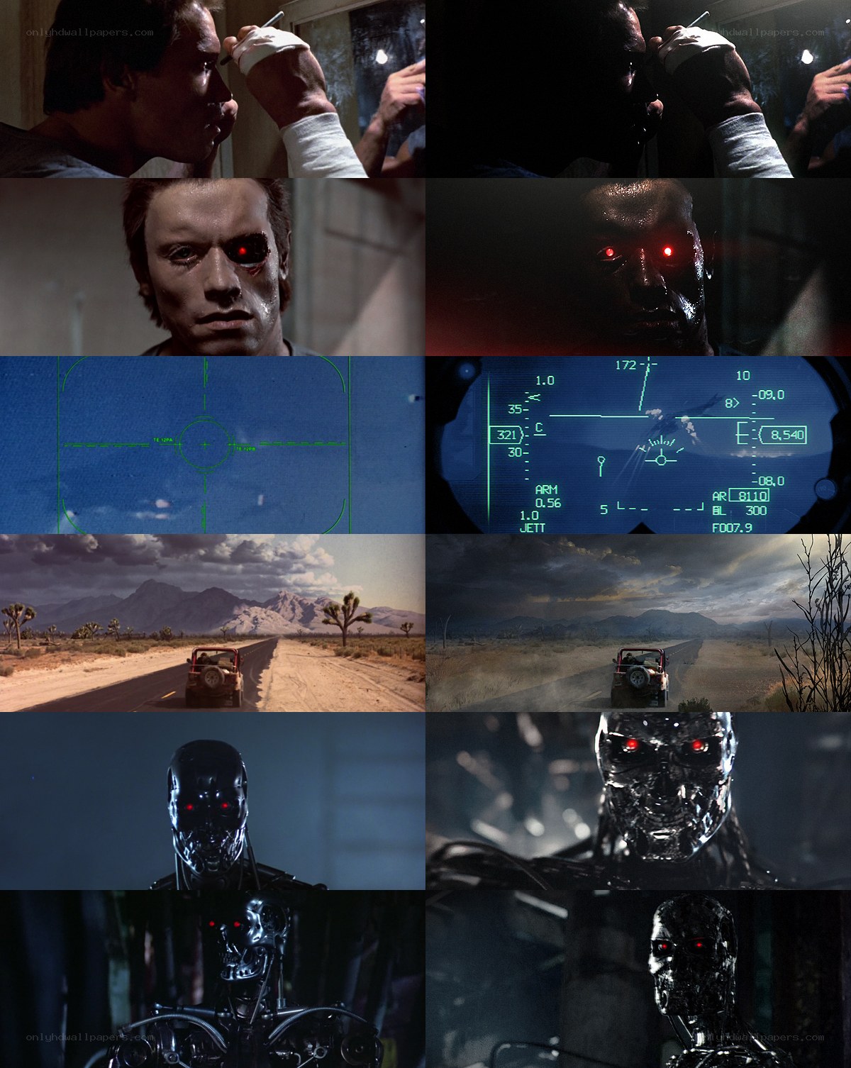 Terminator movie collage