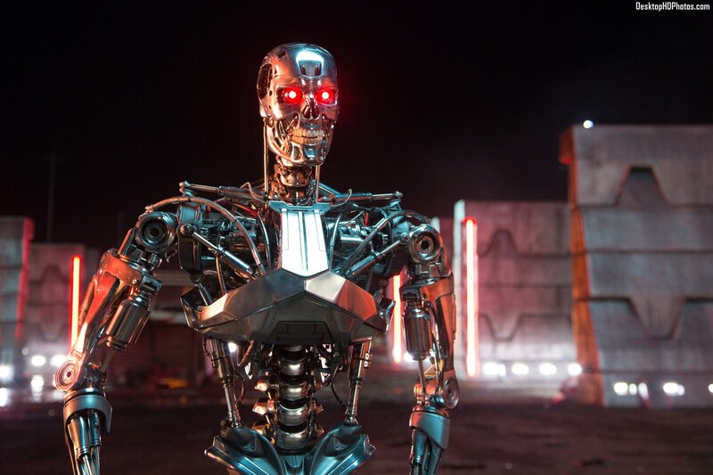 Terminator Robot — Black, Dramatic