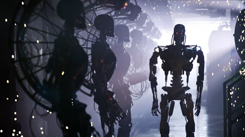 Terminator Robots in Factory — Black