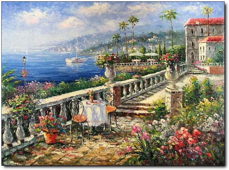 Terrace Overlooking the Sea