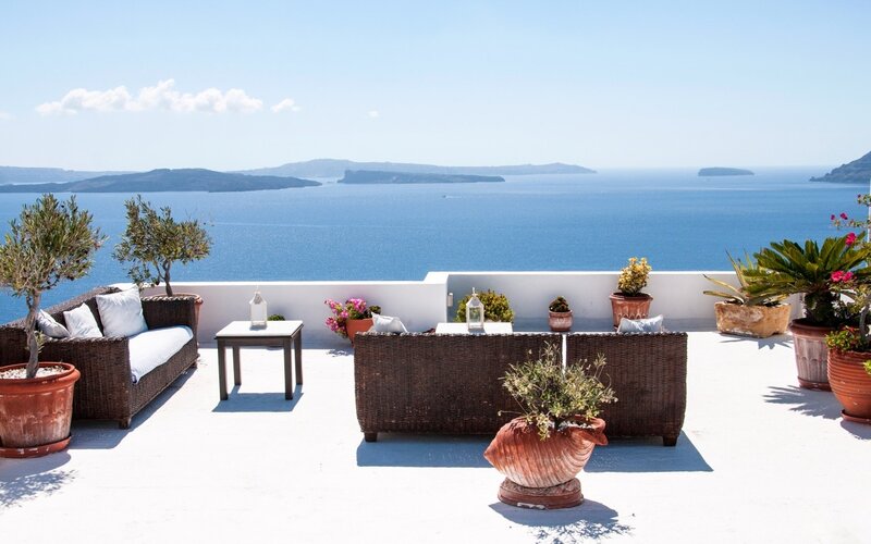 Terrace with Sea View — White, Serene, Afternoon