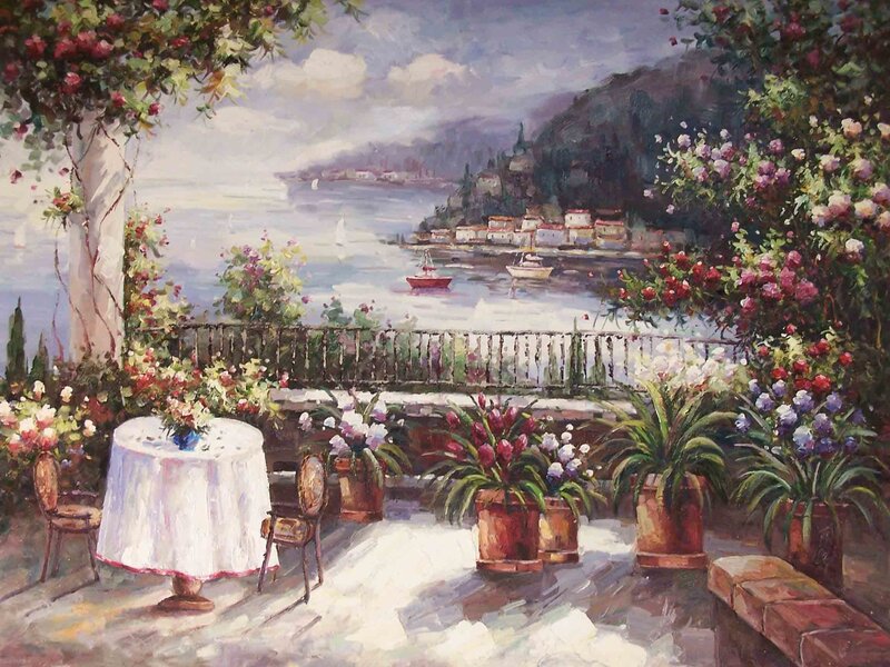 Terrace with Sea View — White