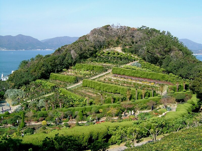 terraced garden by the sea