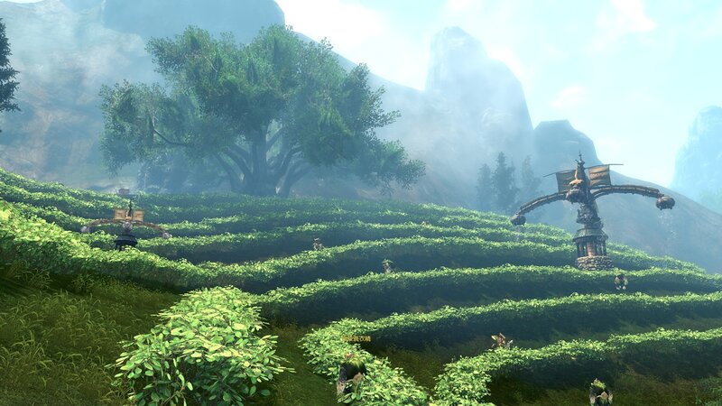 Terraced Tea Fields — Green, Serene, Morning, 3d Render, Mountains