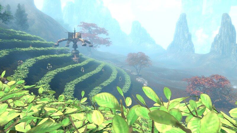 Terraced Tea Fields — Green, Serene, Morning, 3d Render
