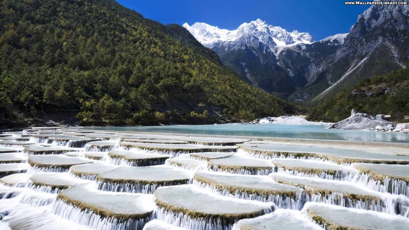 Terraced Waterfalls — Blue