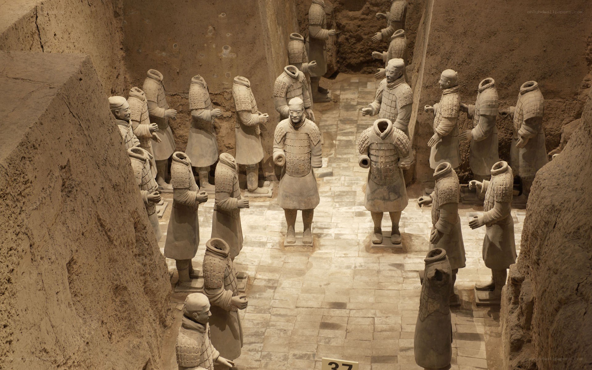 Terracotta Army in pit