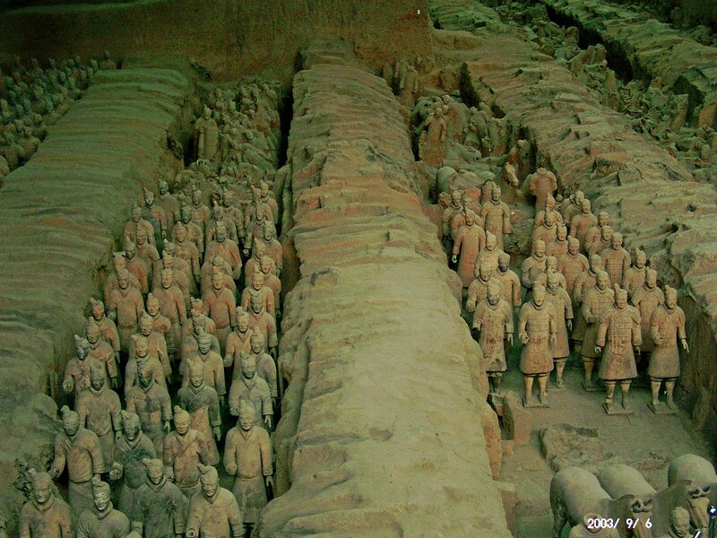Terracotta Army Soldiers — Brown, Historical, Photograph, Statues