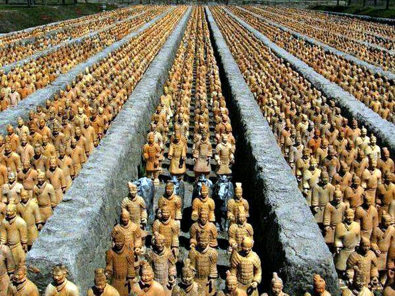 Terracotta Army Soldiers — Brown, Solemn