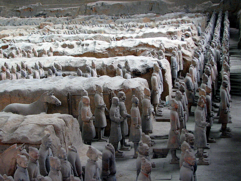 Terracotta Army Soldiers — Gray
