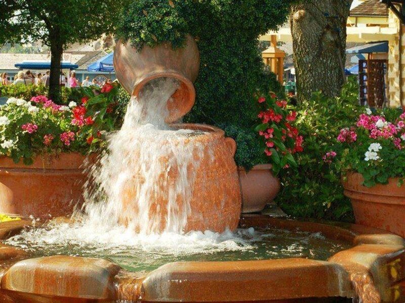 Terracotta Fountain with Water