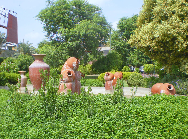 Terracotta Sculptures in Garden