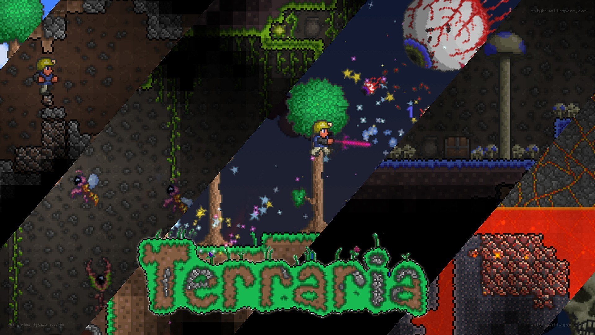 Terraria game collage