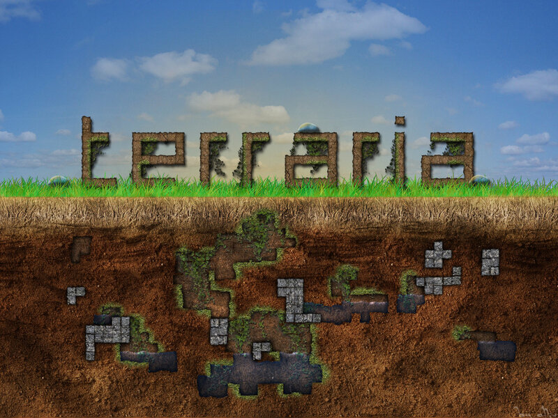 Terraria Game Logo — Green