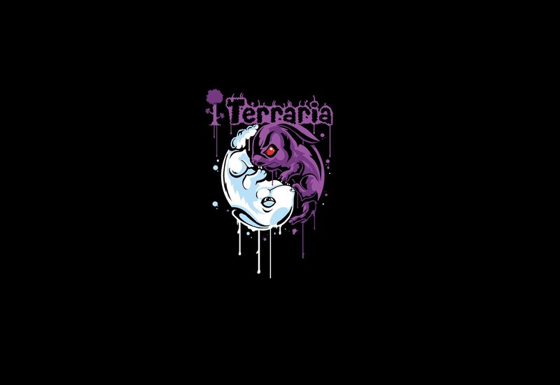 Terraria logo with bunny