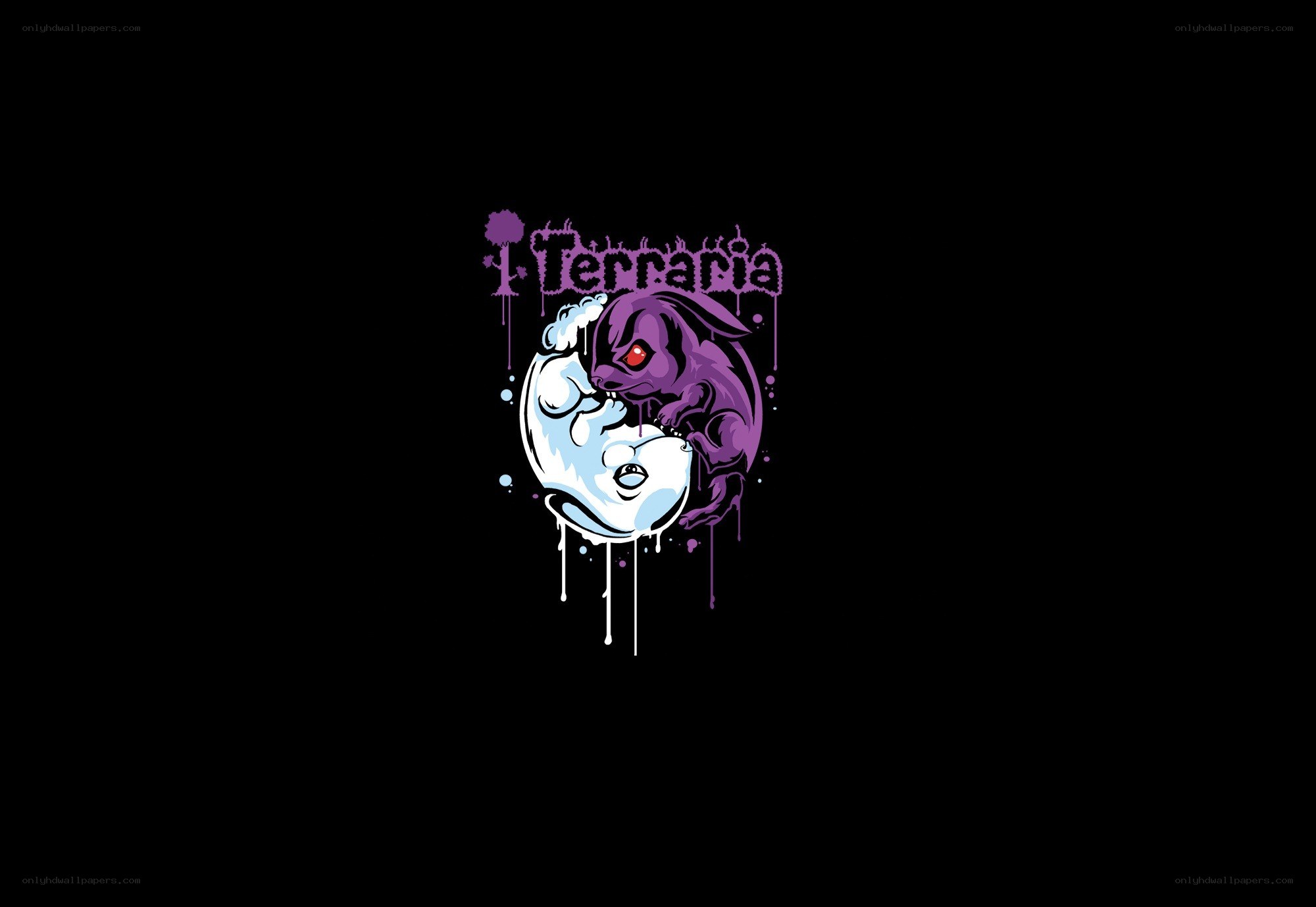 Terraria logo with bunny