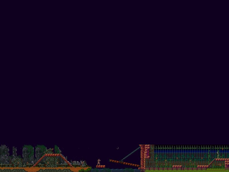 Terraria nighttime scene