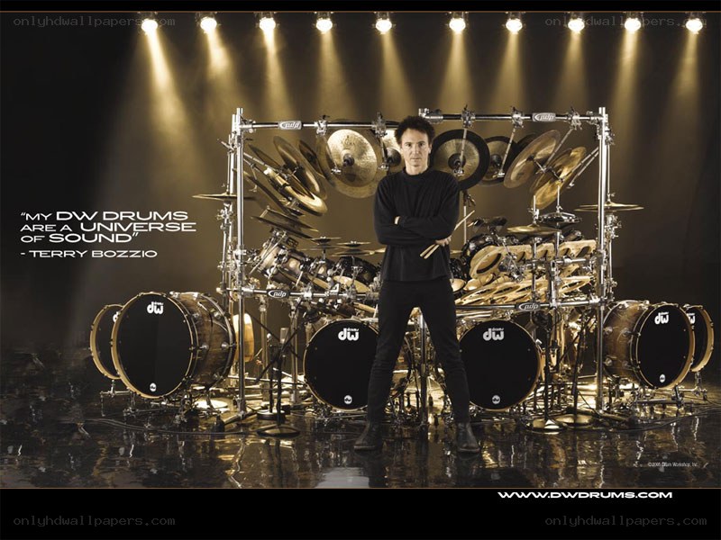 Terry Bozzio with DW Drums