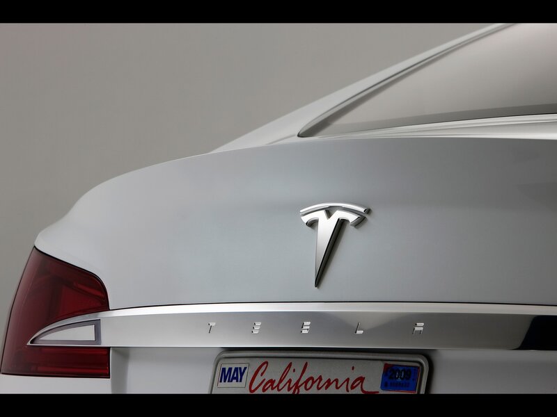 Tesla car rear emblem