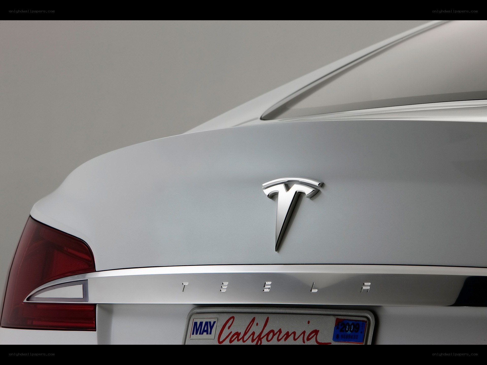 Tesla car rear emblem