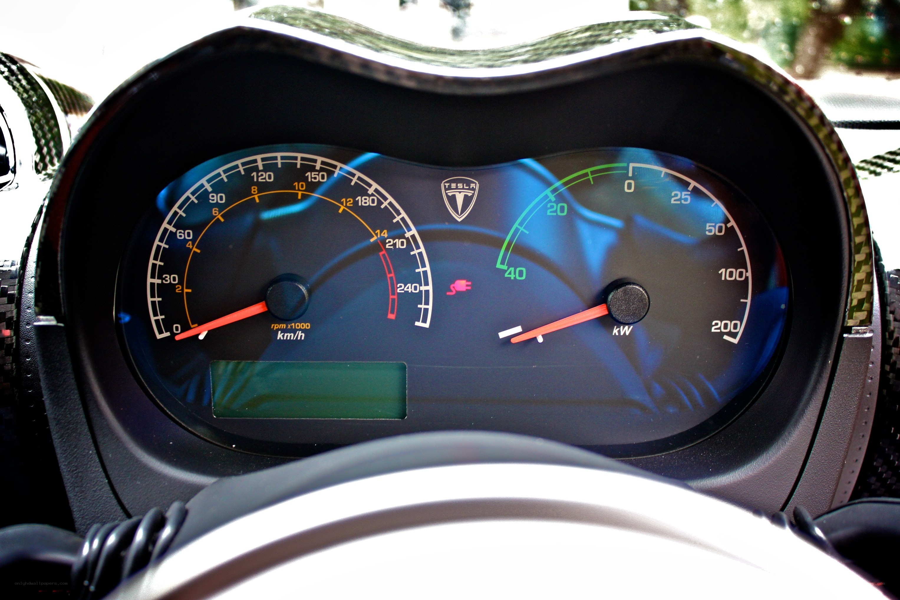 Tesla dashboard close-up