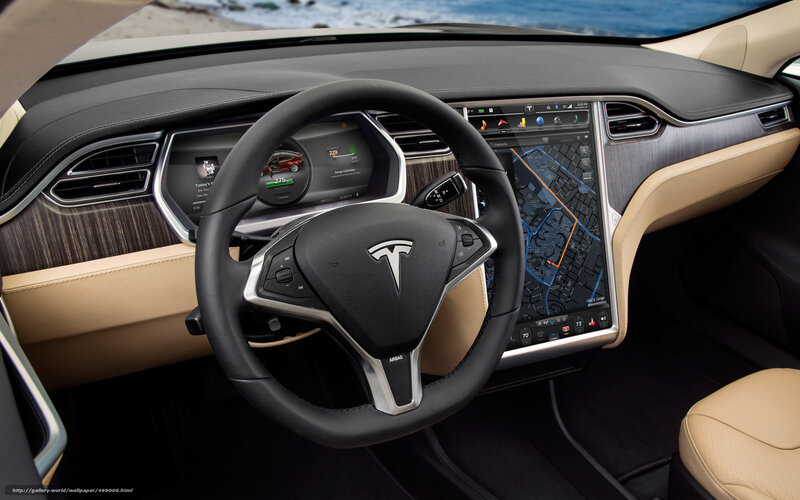 Tesla Model S interior dashboard