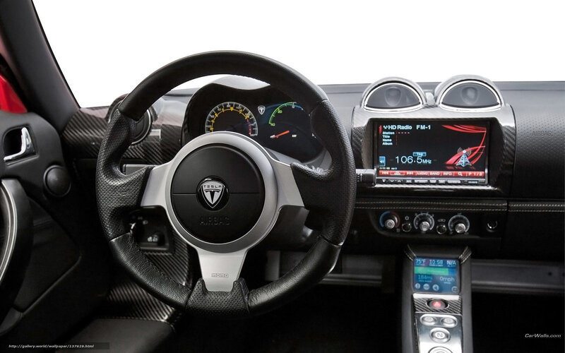 Tesla Roadster interior dashboard