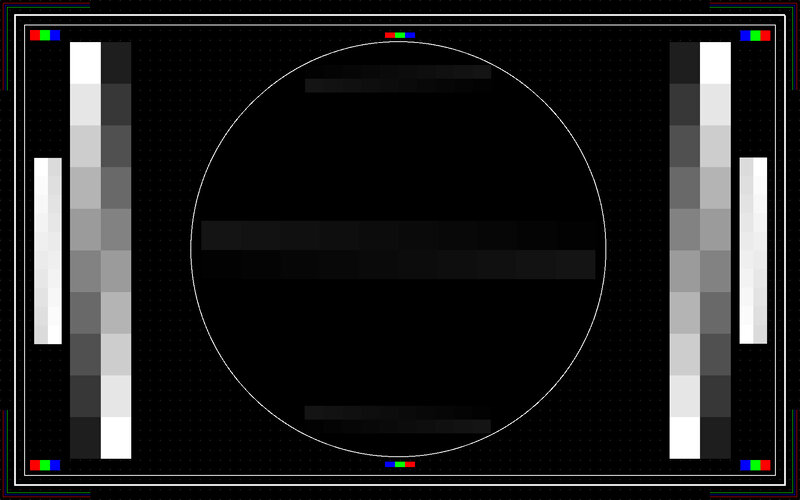 test pattern with grayscale bars