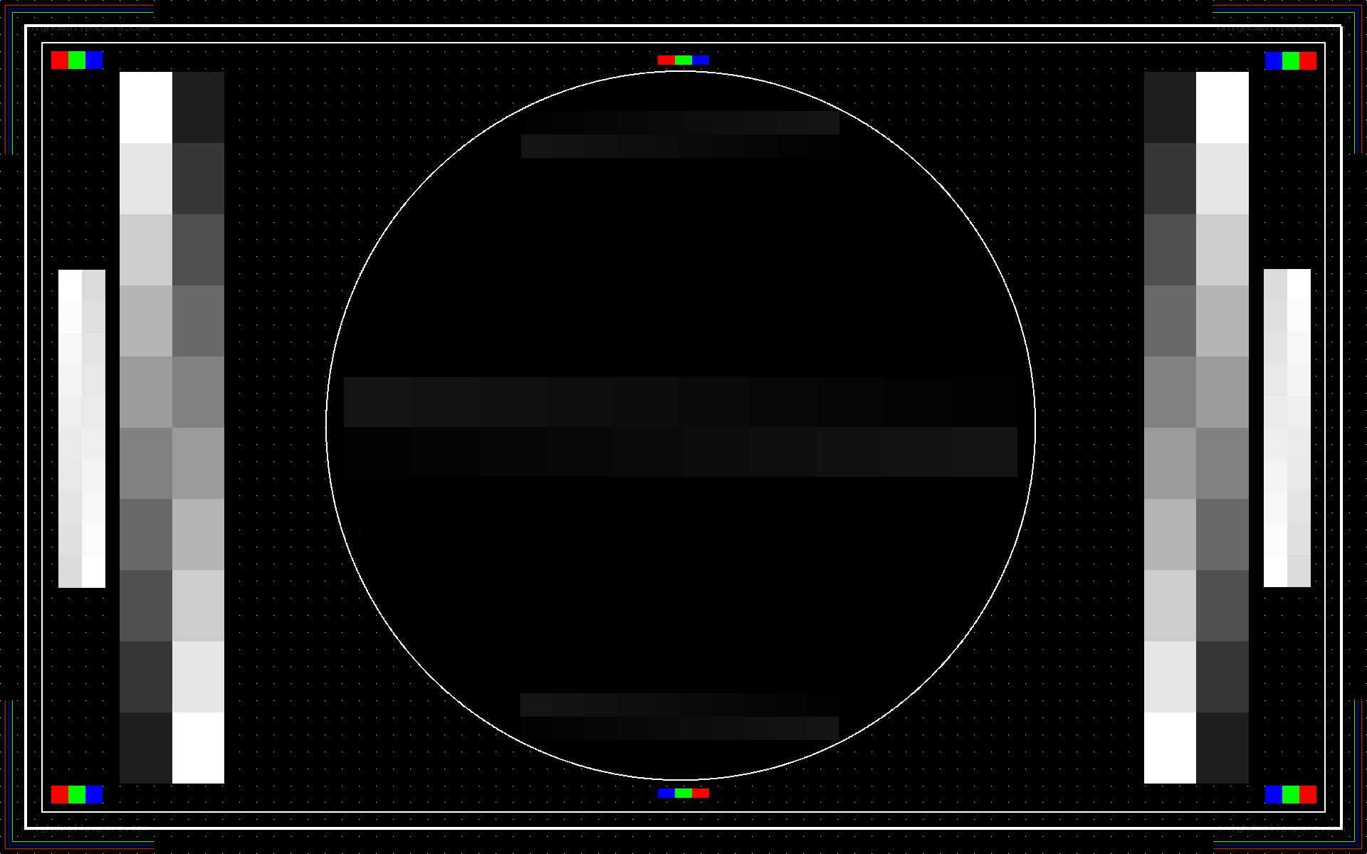 test pattern with grayscale bars